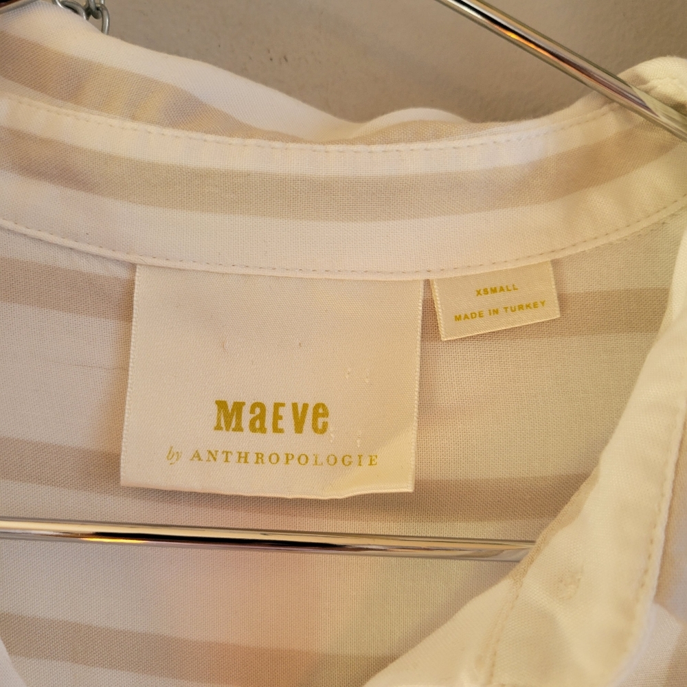 Anthropologie Maeve Sandbridge Button Down Tie‎ Front Top XS - Picture 16 of 16